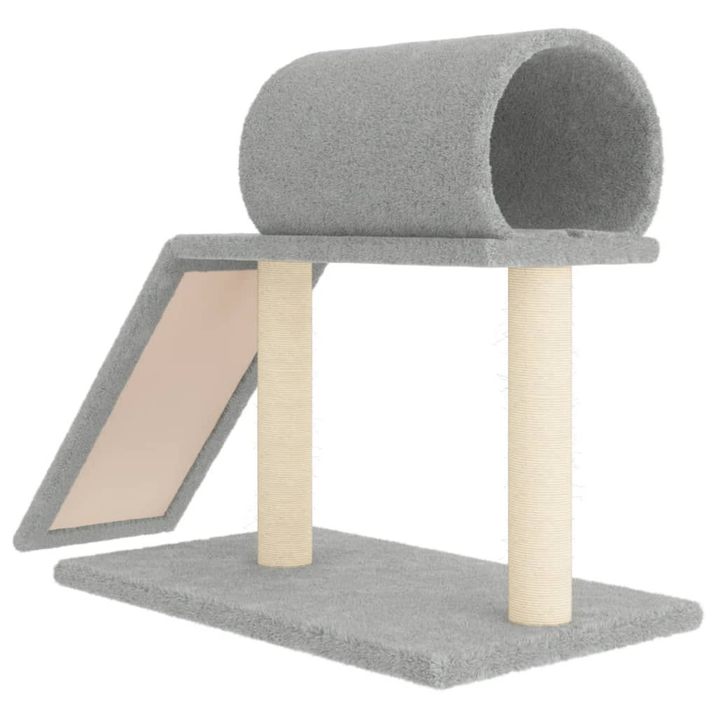 Cat Scratching Posts with Tunnel and Ladder Light Grey 55.5 cm