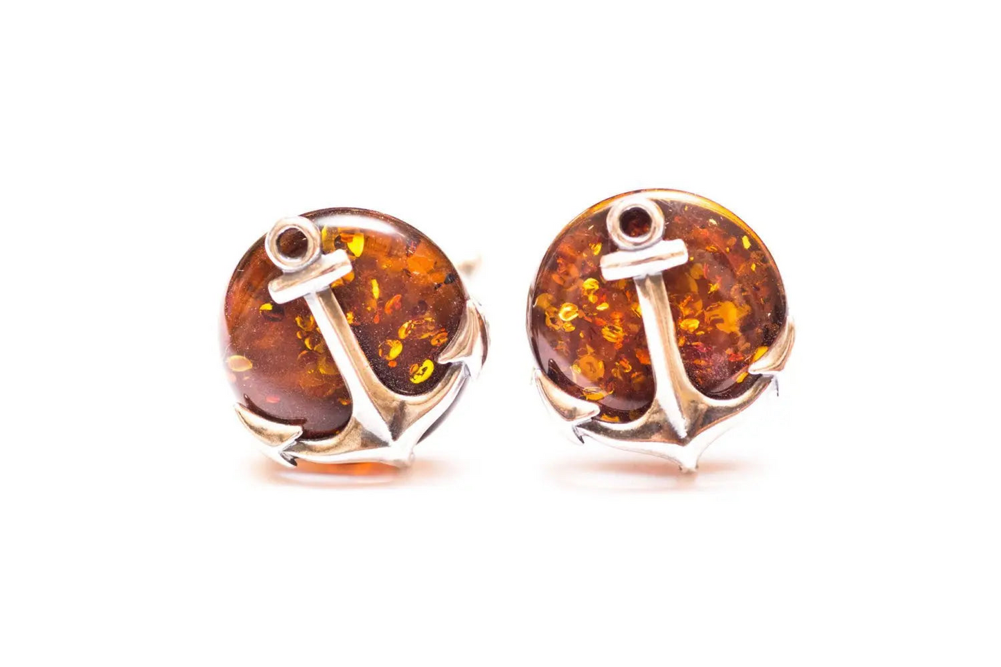 Amber Anchor Cufflinks