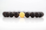 Matte Dark Amber with Butterscotch-Accent Bracelet