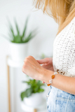 Alternating Filigree Statement Amber Bracelet