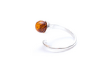 Minimal Amber Wrap Ring