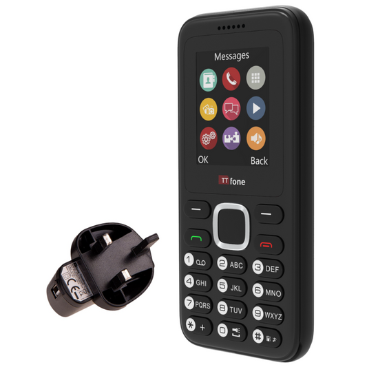 TTfone TT150 Black Dual SIM with Mains Charger