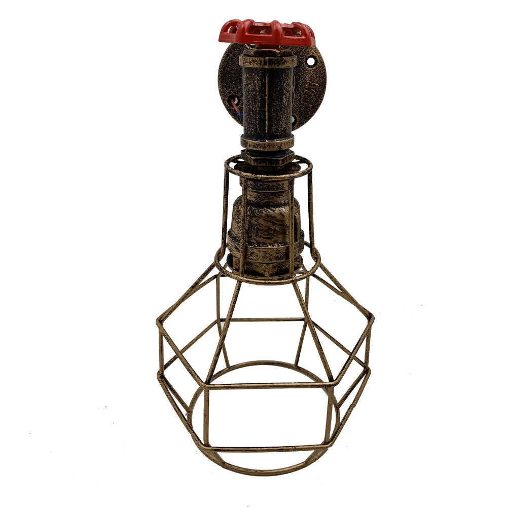 Modern Industrial Retro Vintage Style Pipe Cage Wall Light Wall Lamp Fixture~1118