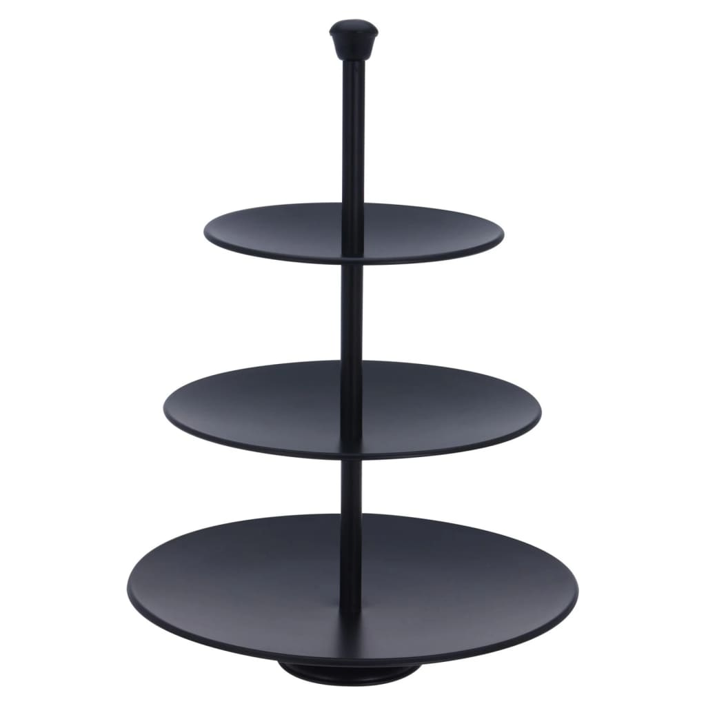 Excellent Houseware 3-tier Serving Stand 36.5 cm Matte Black