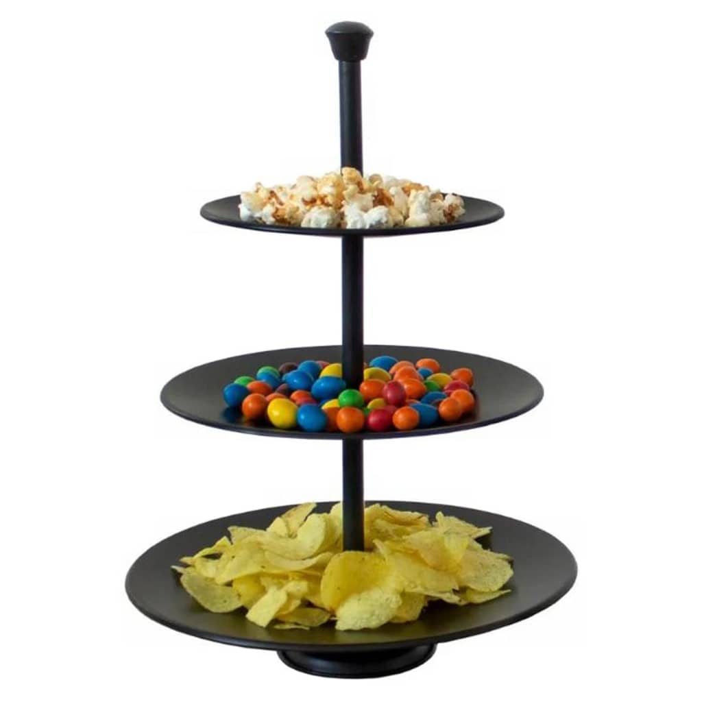 Excellent Houseware 3-tier Serving Stand 36.5 cm Matte Black