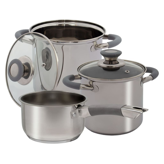 Eurotrail 3 Piece Cookware Set Dunbar Stainless Steel