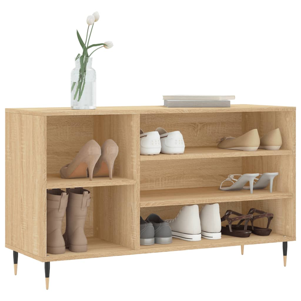 vidaXL Shoe Cabinet Sonoma Oak 102x36x60 cm Engineered Wood