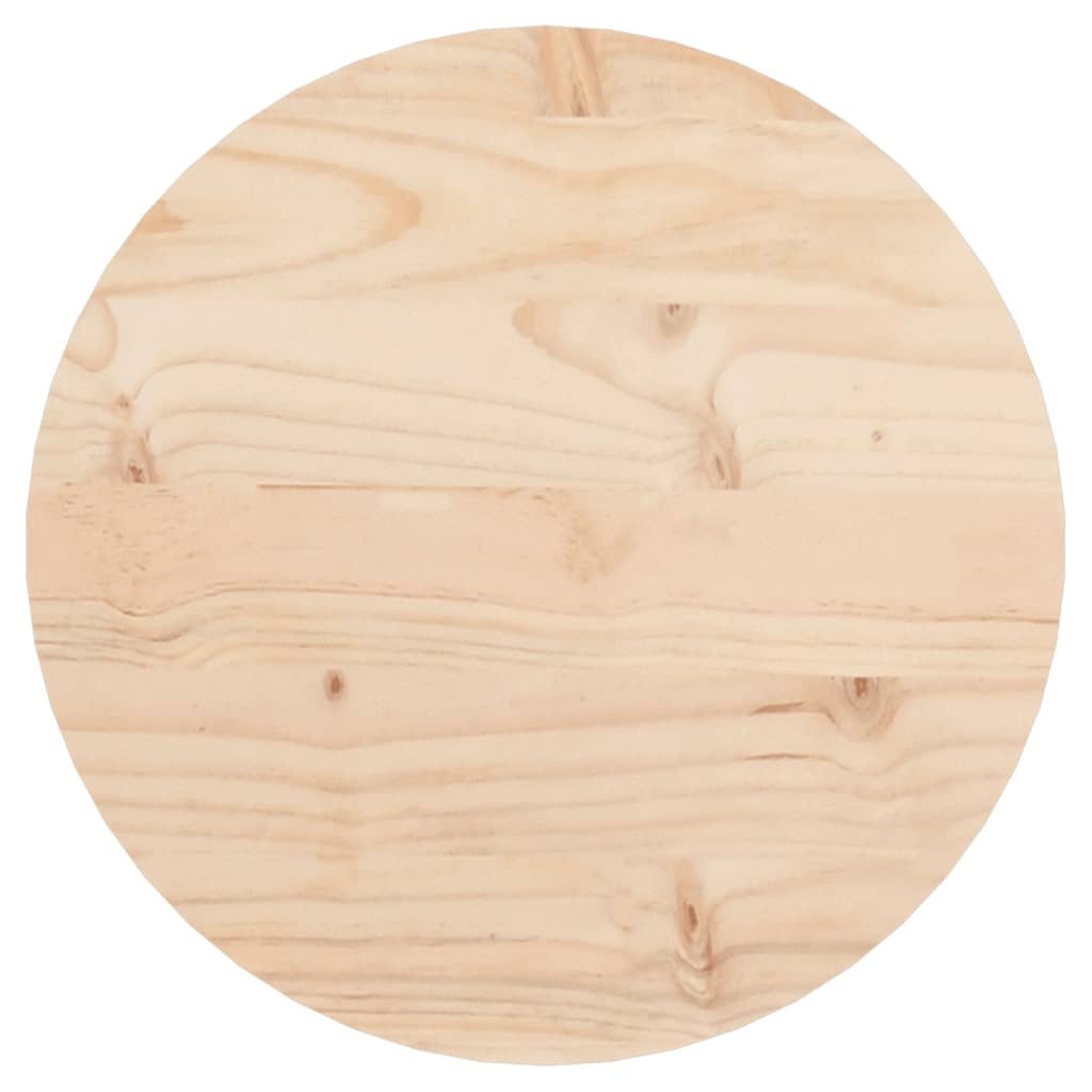 Table Top Round Ø30x3 cm Solid Wood Pine