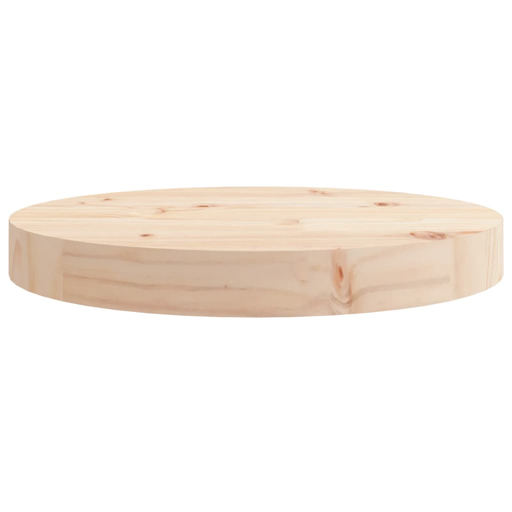 Table Top Round Ø30x3 cm Solid Wood Pine