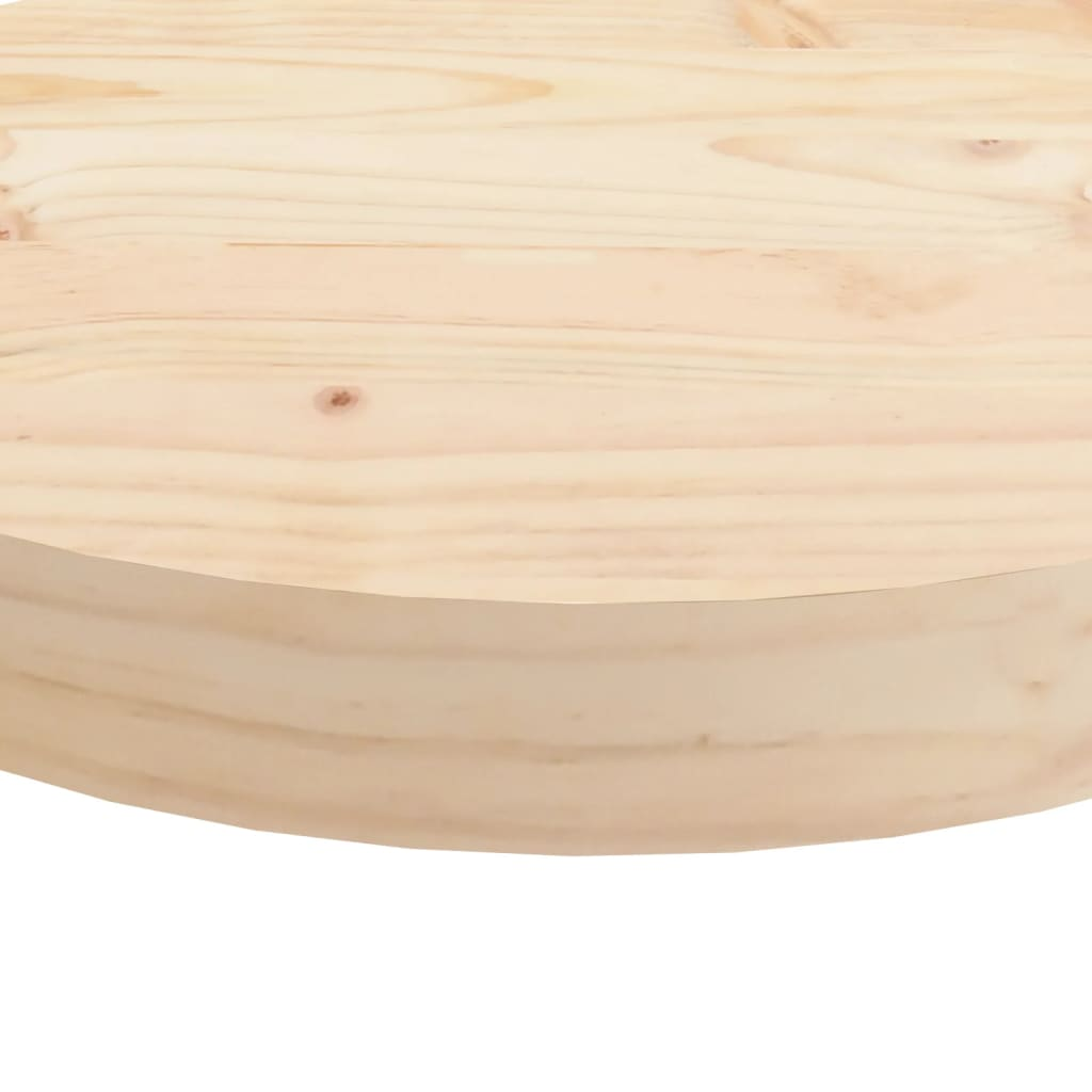 Table Top Round Ø30x3 cm Solid Wood Pine