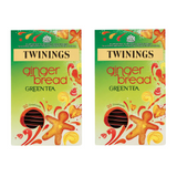 Twinings Gingerbread Green Tea Bags Individually Enveloped Wrapped Tagged Sachet