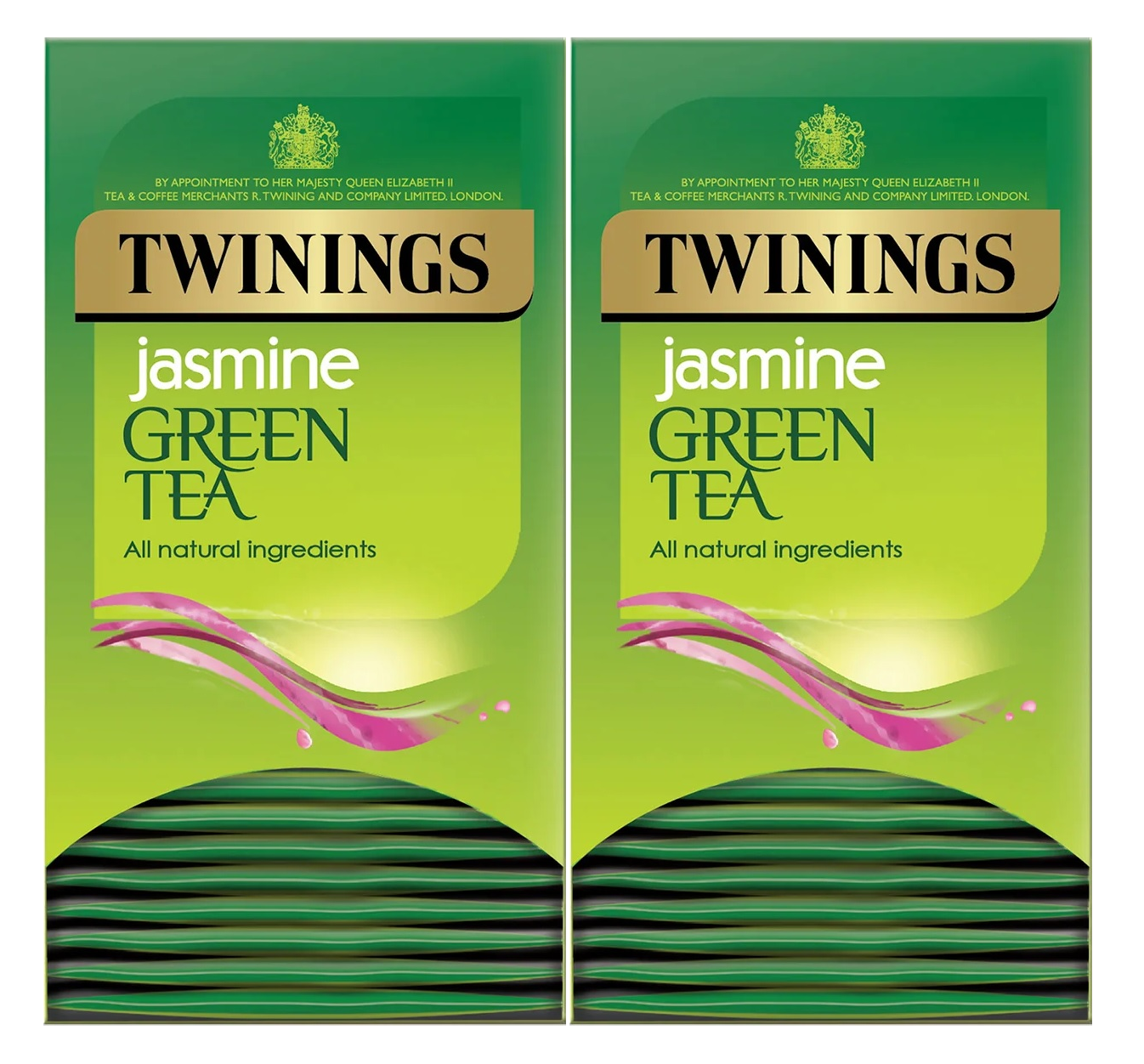 Twinings Green Tea & Jasmine Tea Bags Individually Enveloped Tagged Sachet Herb