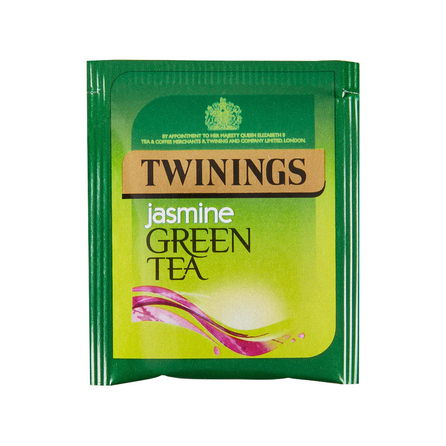 Twinings Green Tea & Jasmine Tea Bags Individually Enveloped Tagged Sachet Herb