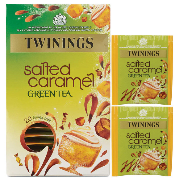Twinings Salted Caramel Tea Bags Individually Enveloped Tagged Healthy Sachets