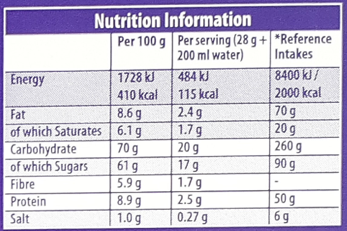 CADBURY Hot Chocolate Instant Sachets 28g Powder Drink Individually Packed Stick