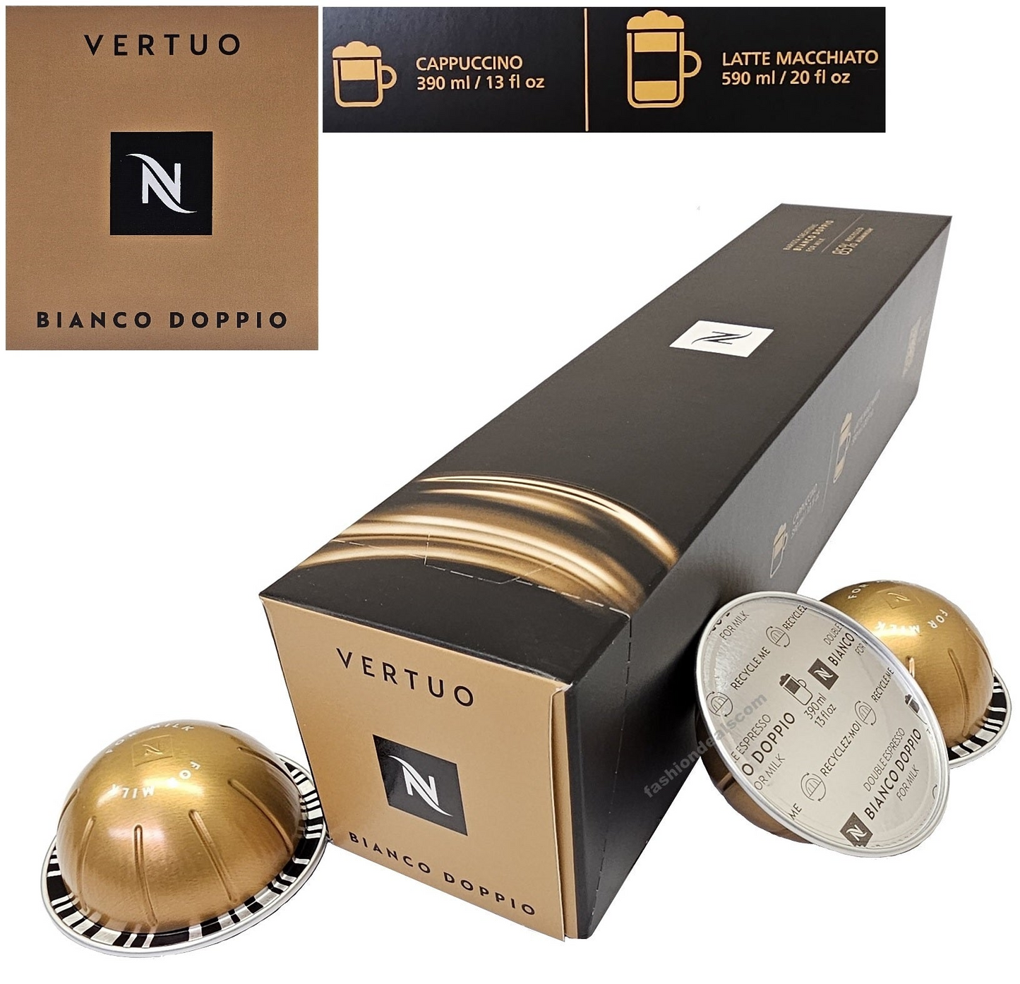 Nespresso VERTUO Coffee Machine Capsules Pods Sleeve Full Flavour List Save Bulk