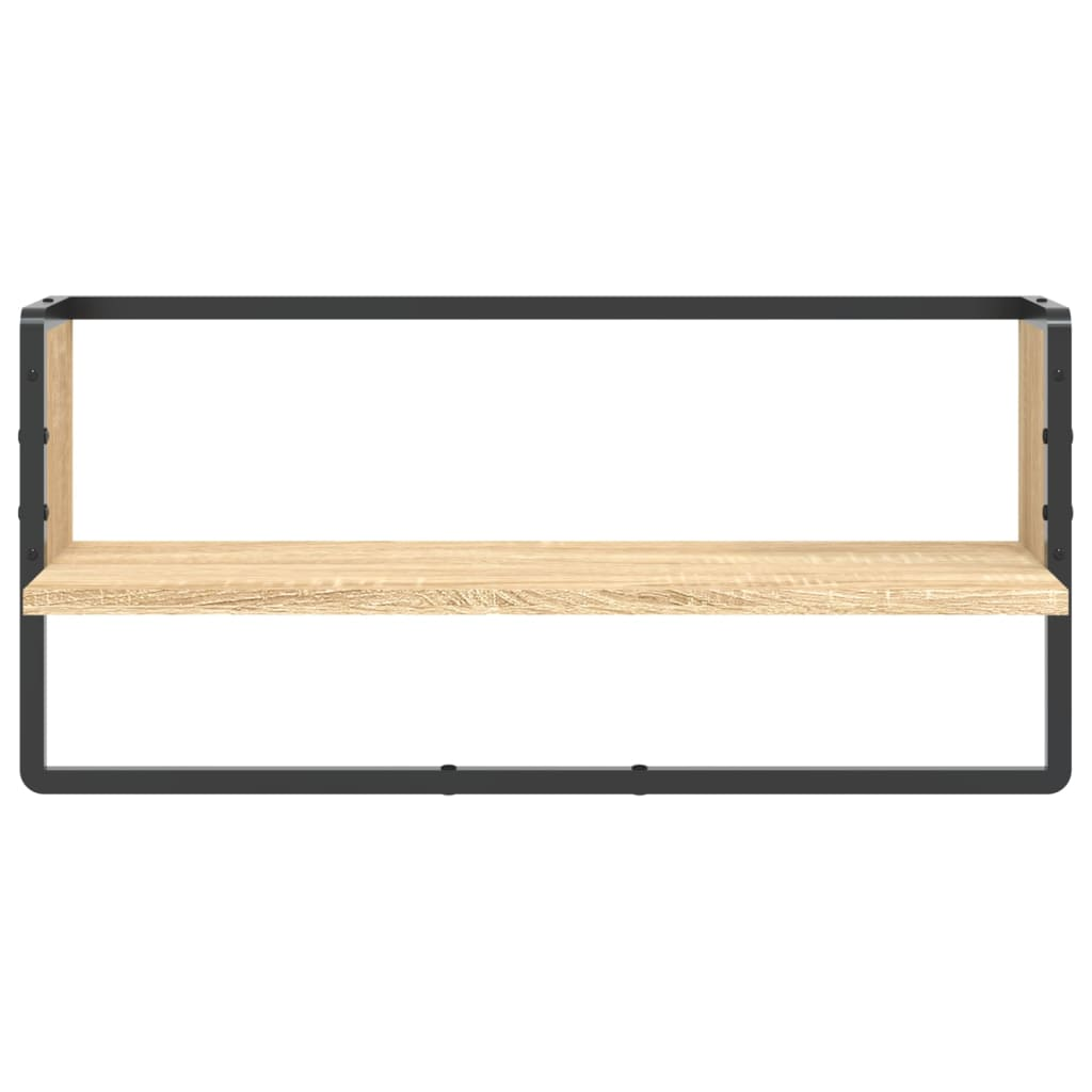 Wall Shelf with Bar Sonoma Oak 65x25x30 cm