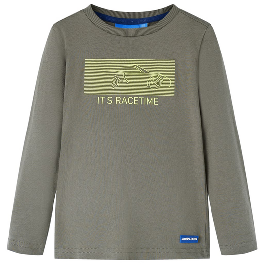 Kids' T-shirt with Long Sleeves Khaki 104