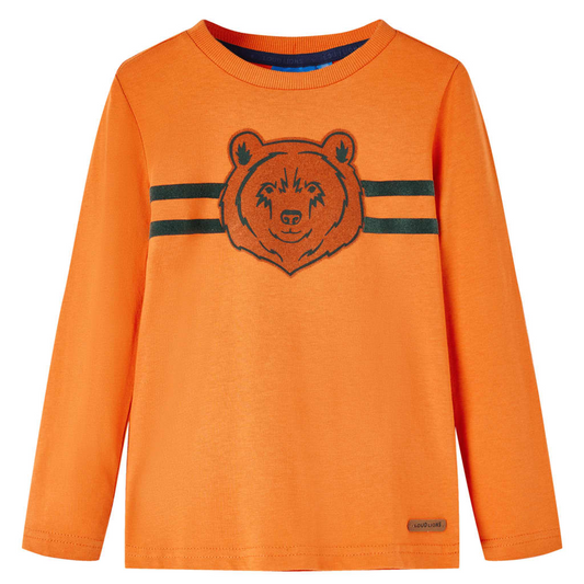 Kids' T-shirt with Long Sleeves Dark Orange 104