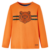 Kids' T-shirt with Long Sleeves Dark Orange 104