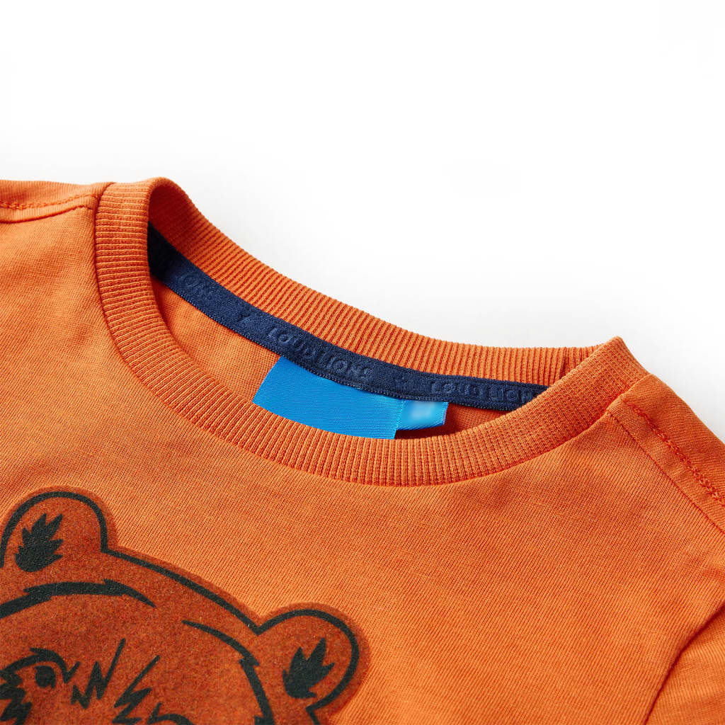 Kids' T-shirt with Long Sleeves Dark Orange 104