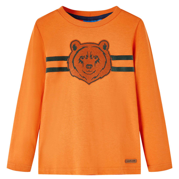 Kids' T-shirt with Long Sleeves Dark Orange 128