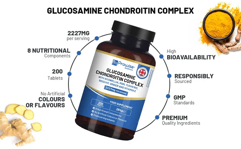 Glucosamine and Chondroitin Complex – 200 High Strength Tablets