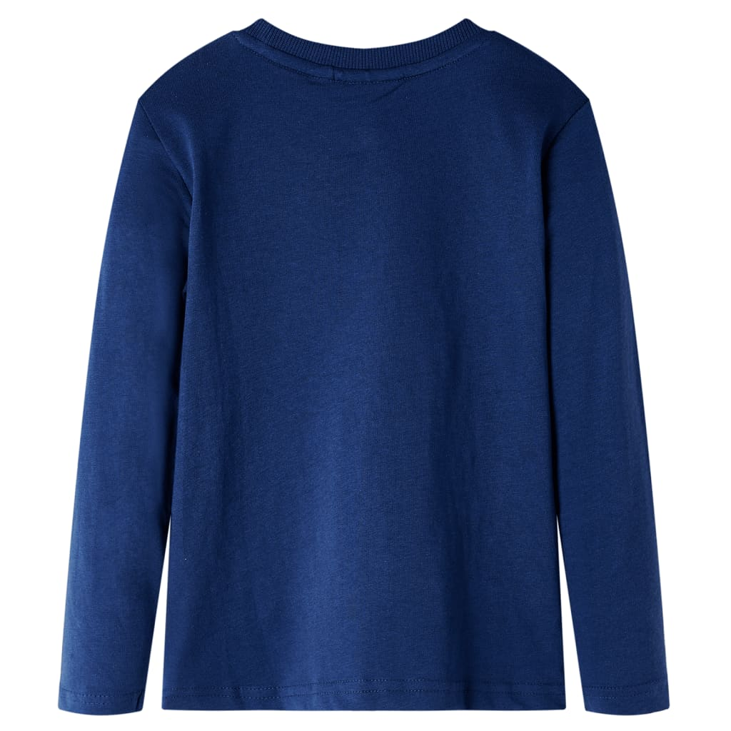 Kids' T-shirt with Long Sleeves Navy Blue 140