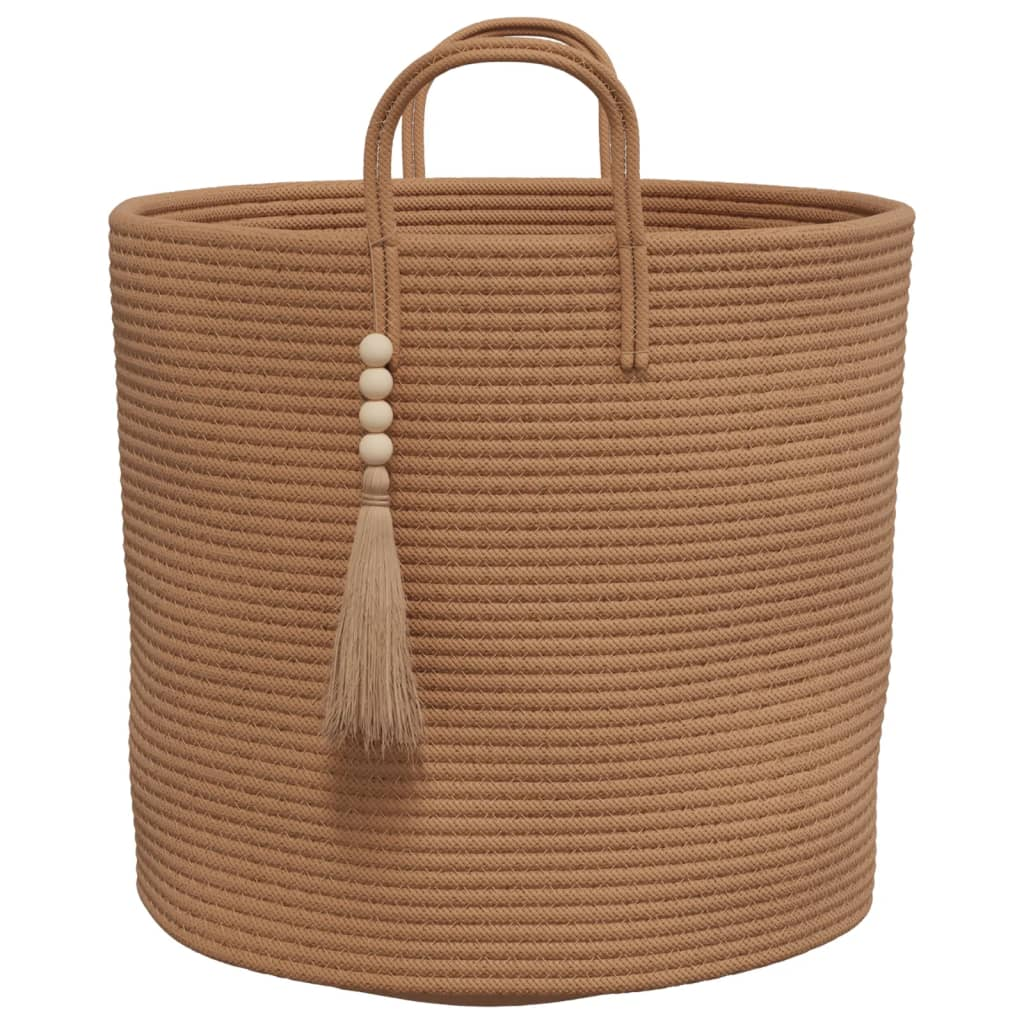 Storage Basket Brown Ø40x35 cm Cotton