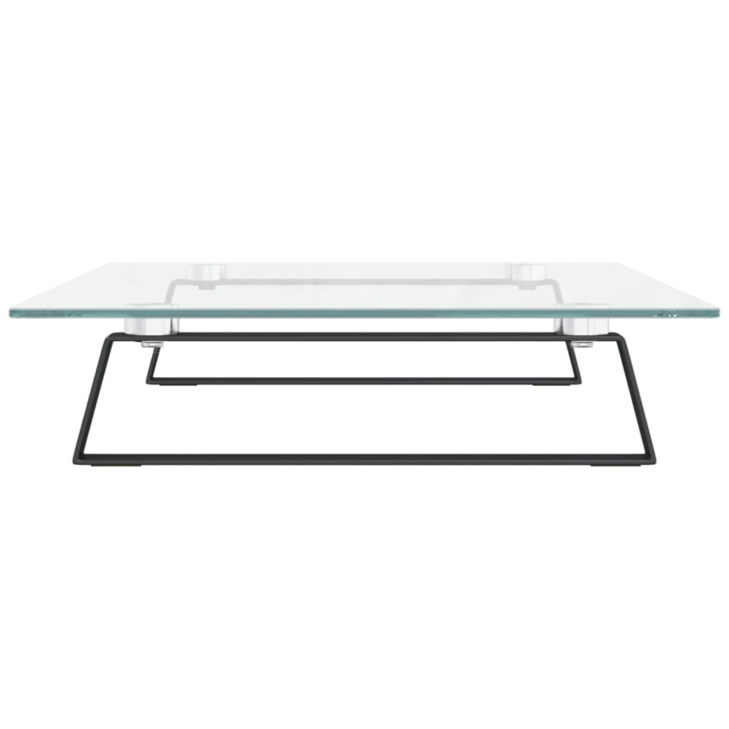 Monitor Stand Black 60x35x8 cm Tempered Glass and Metal