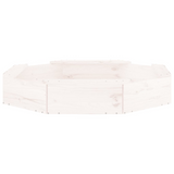 vidaXL Sandbox with Seats White Octagon Solid Wood Pine