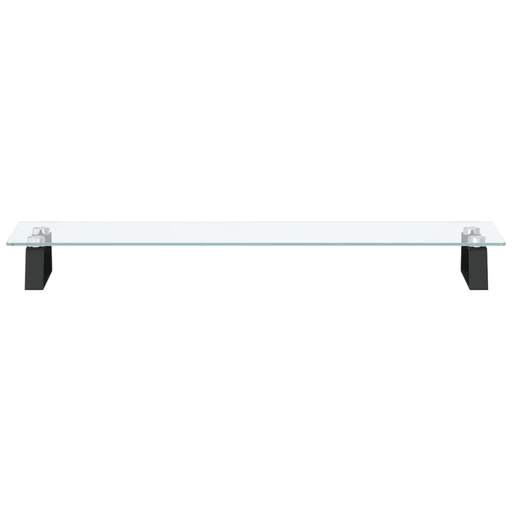 Monitor Stand Black 80x20x8 cm Tempered Glass and Metal