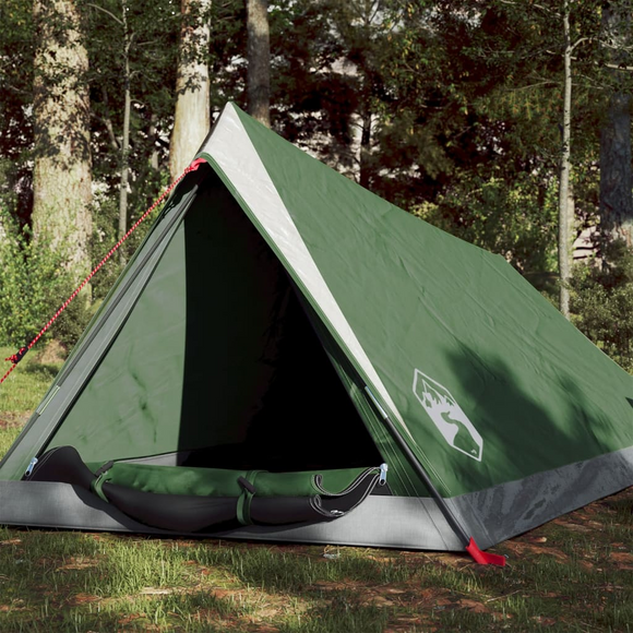 Camping Tent 2-Person Green Waterproof