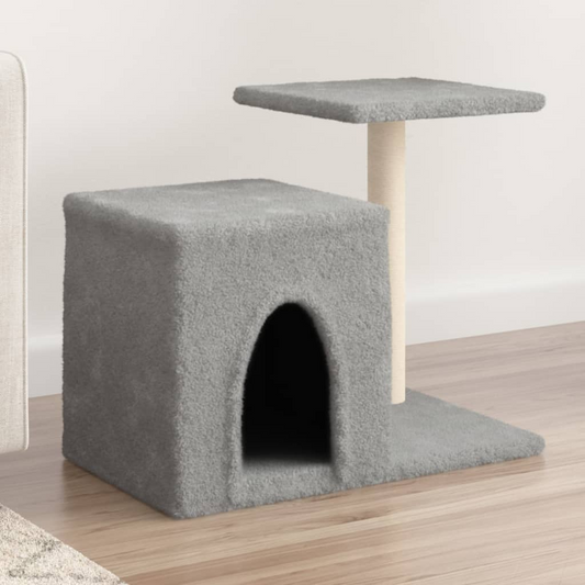 Cat Tree with Sisal Scratching Posts Light Grey 50.5 cm