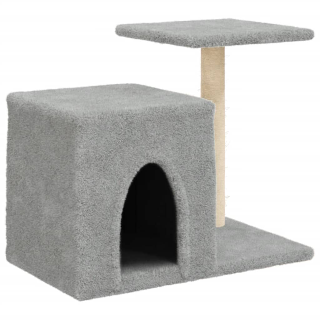 Cat Tree with Sisal Scratching Posts Light Grey 50.5 cm