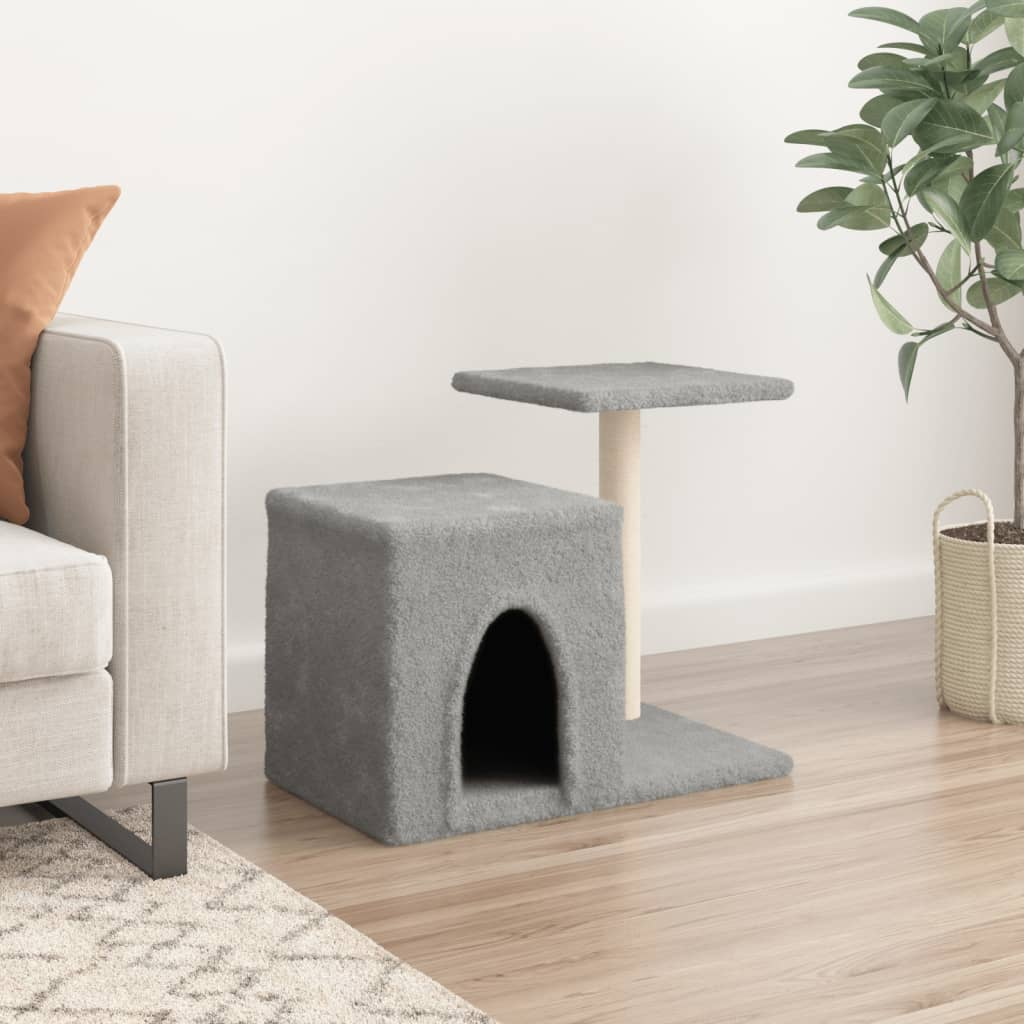 Cat Tree with Sisal Scratching Posts Light Grey 50.5 cm