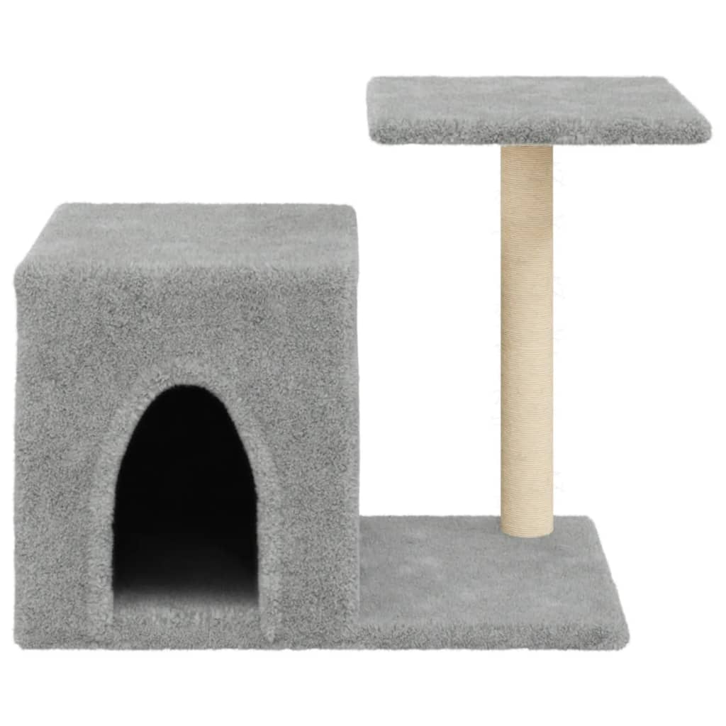 Cat Tree with Sisal Scratching Posts Light Grey 50.5 cm