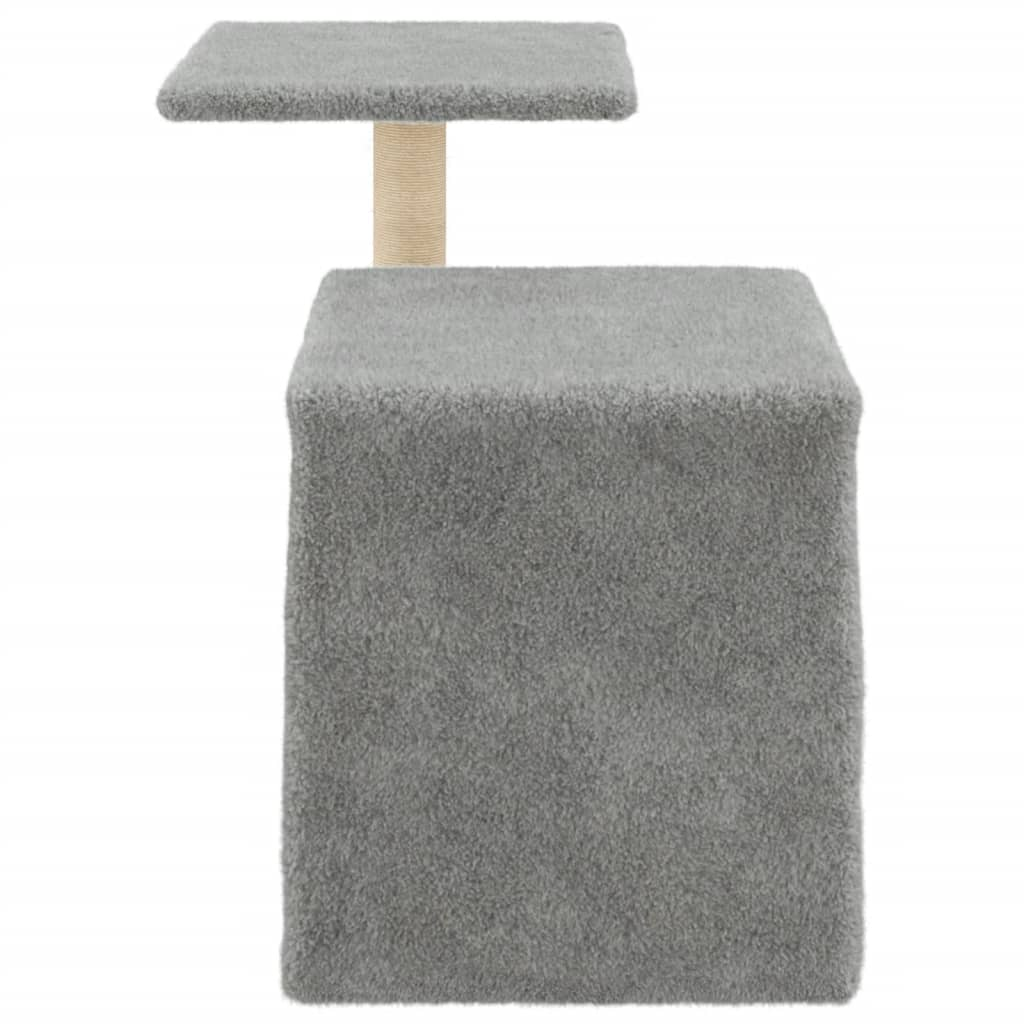 Cat Tree with Sisal Scratching Posts Light Grey 50.5 cm