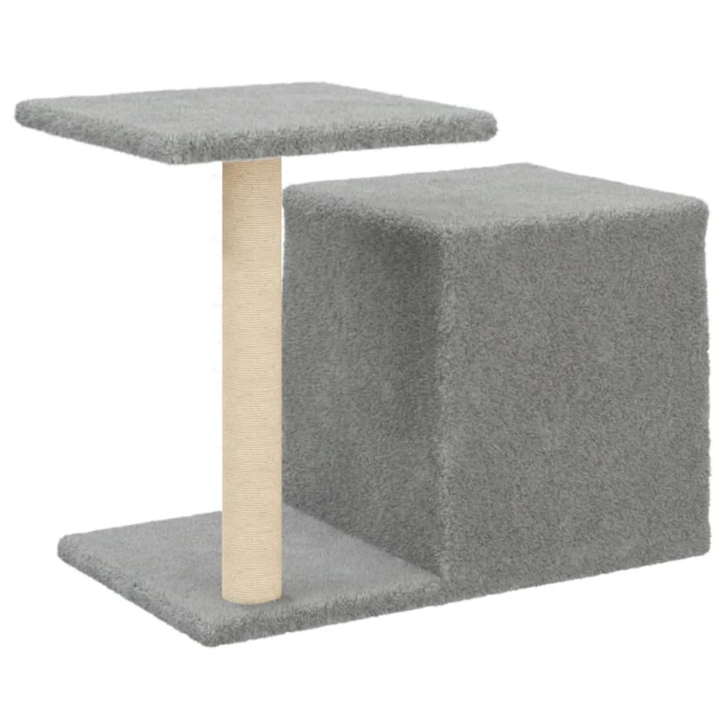 Cat Tree with Sisal Scratching Posts Light Grey 50.5 cm