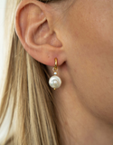 Classic Huggie Pearl Earrings