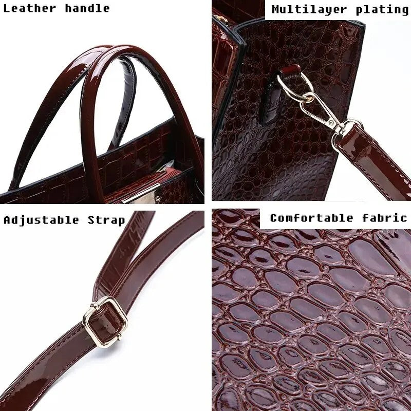 Crocodile Print Women Handbags