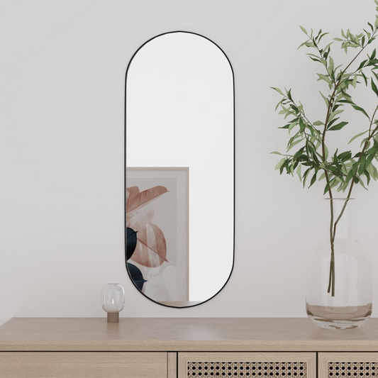 Wall Mirror 20x50 cm Glass Oval