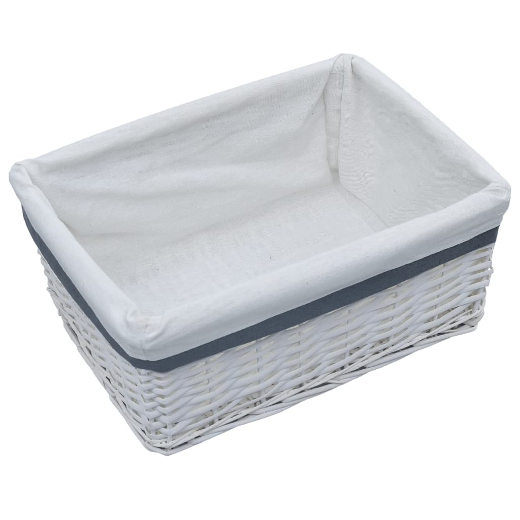 3 Piece Nesting Basket Set White Willow