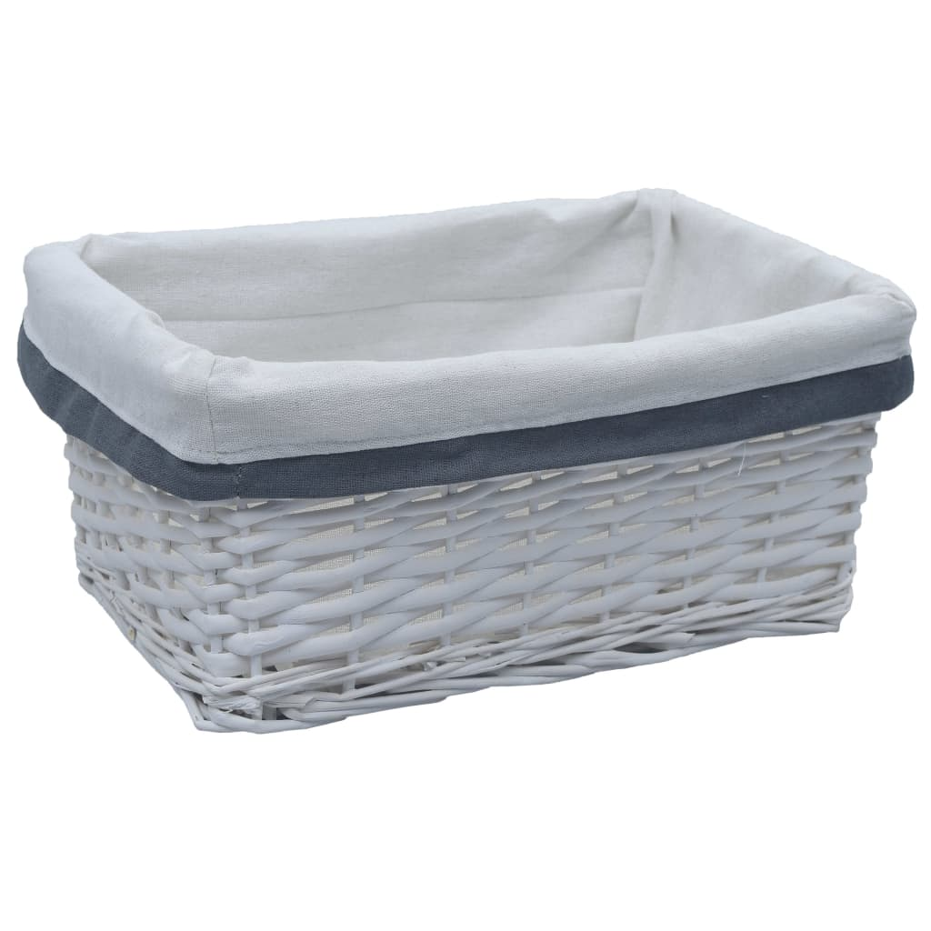 3 Piece Nesting Basket Set White Willow