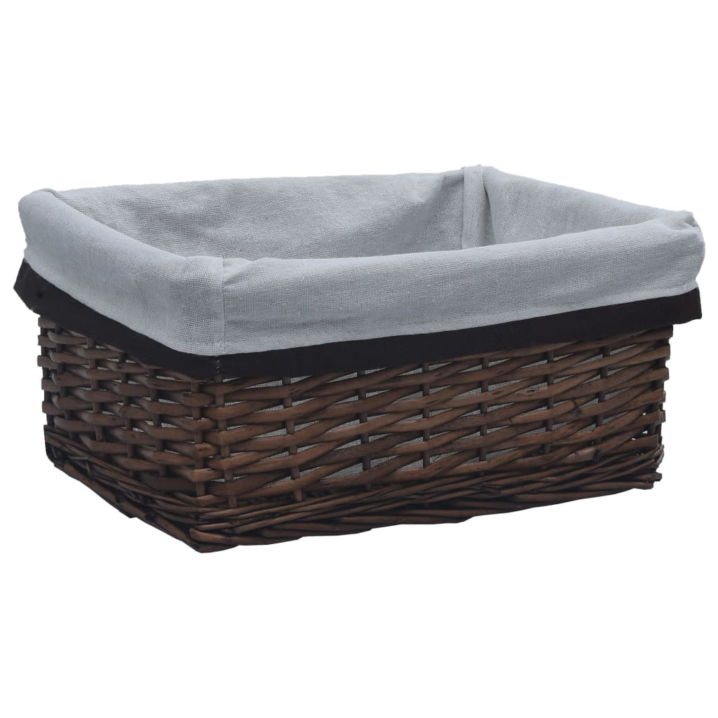 3 Piece Nesting Basket Set Brown Willow