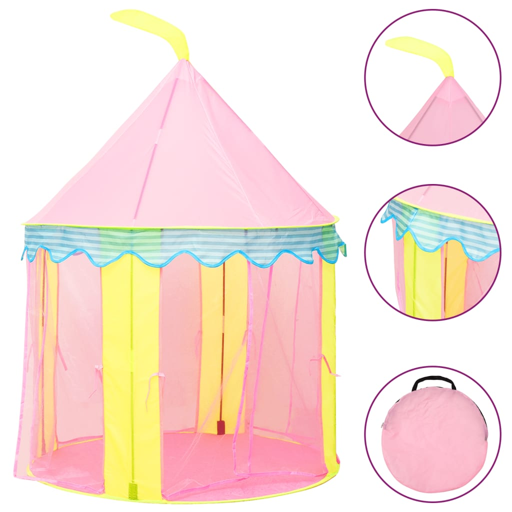 vidaXL Children Play Tent with 250 Balls Pink 100x100x127 cm