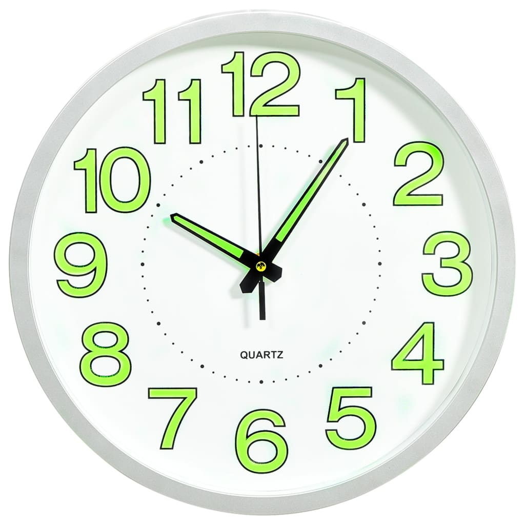 vidaXL Luminous Wall Clock White 30 cm