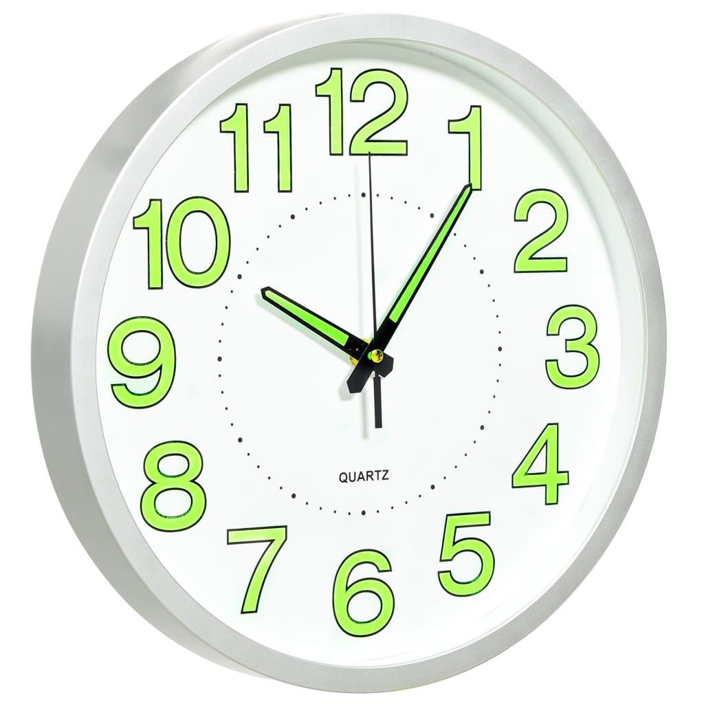 vidaXL Luminous Wall Clock White 30 cm