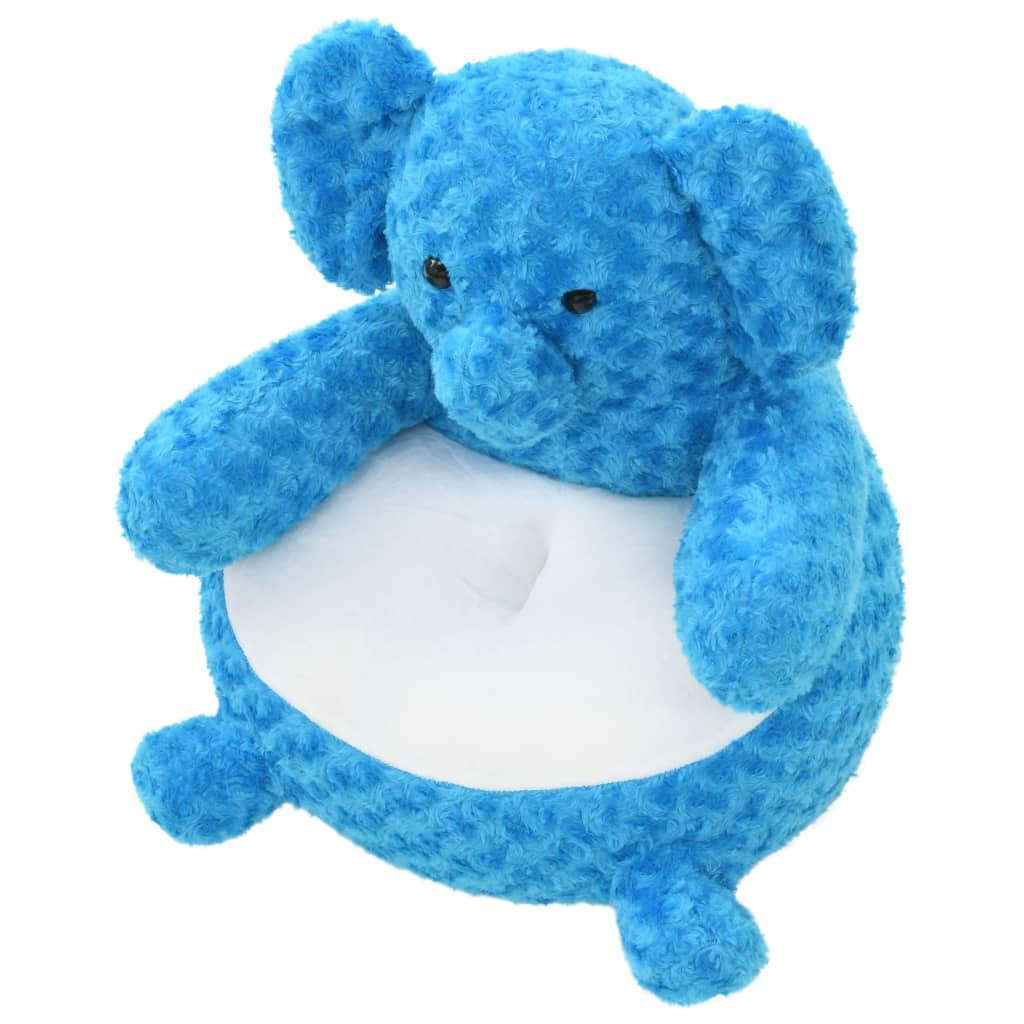 vidaXL Elephant Cuddly Toy Plush Blue