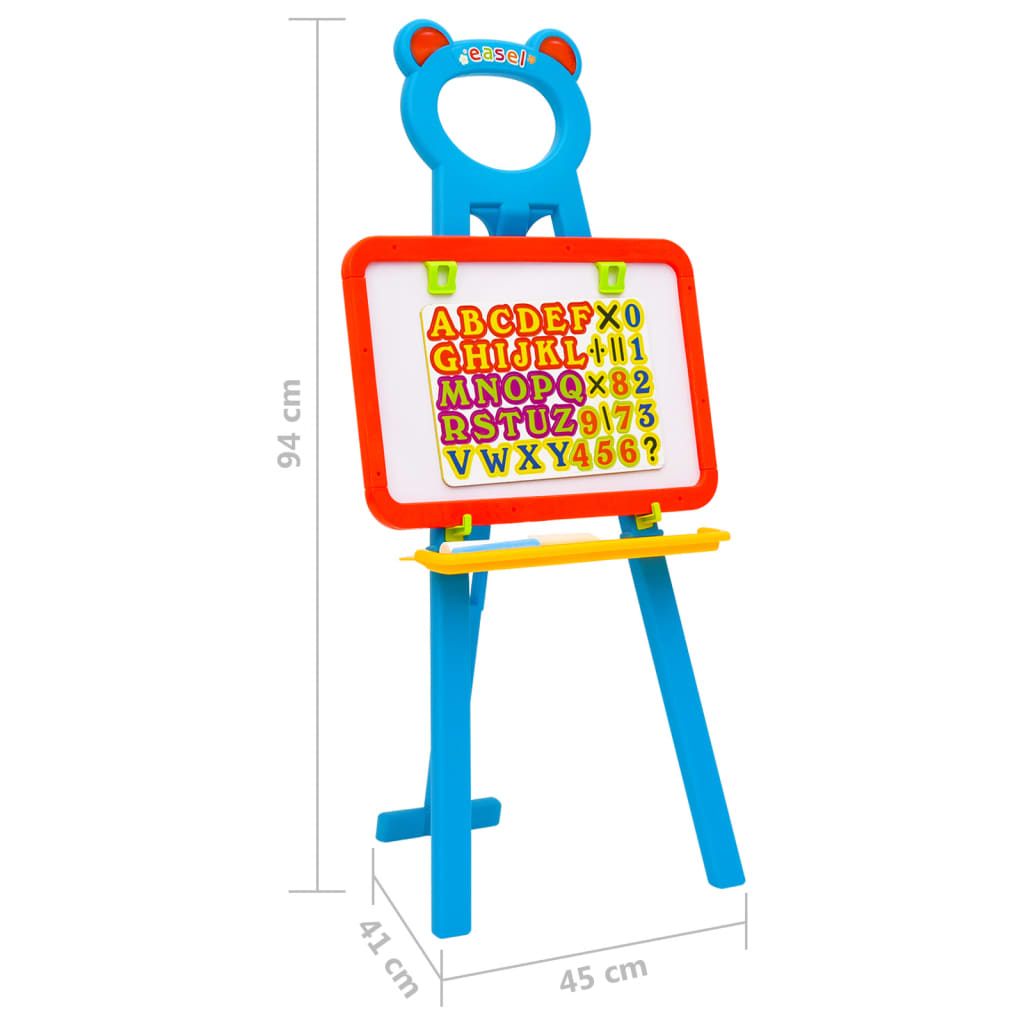 vidaXL 2-1 Children Easel with Chalkboard and Whiteboard